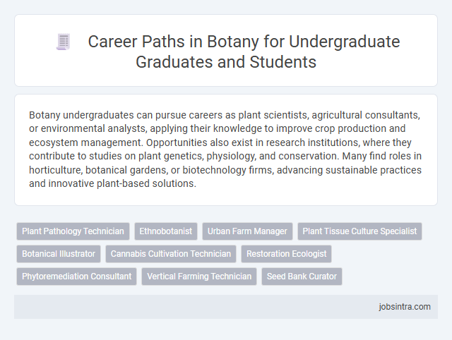 Career Paths in Botany for Undergraduate Graduates and Students