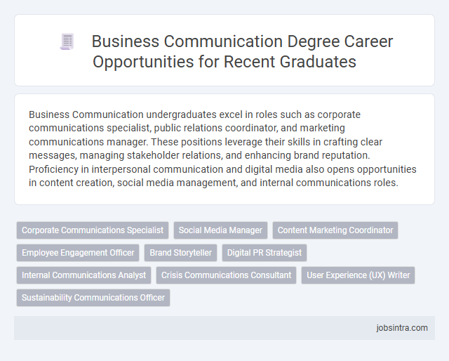 Business Communication Degree Career Opportunities for Recent Graduates