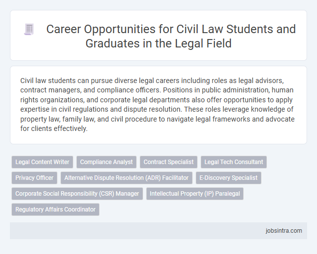 Career Opportunities for Civil Law Students and Graduates in the Legal Field