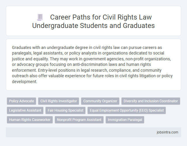 Career Paths for Civil Rights Law Undergraduate Students and Graduates