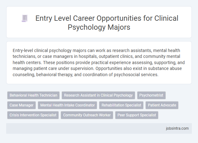 Entry Level Career Opportunities for Clinical Psychology Majors