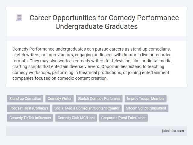 Career Opportunities for Comedy Performance Undergraduate Graduates