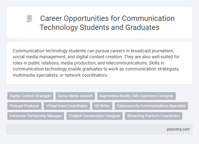 Career Opportunities for Communication Technology Students and Graduates