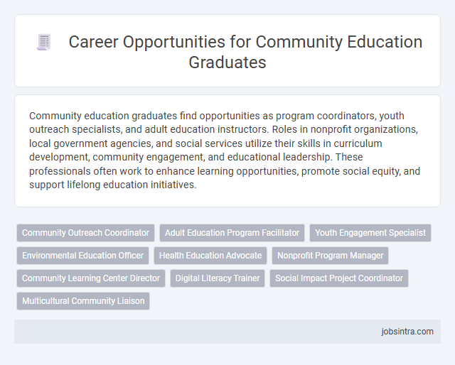 Career Opportunities for Community Education Graduates