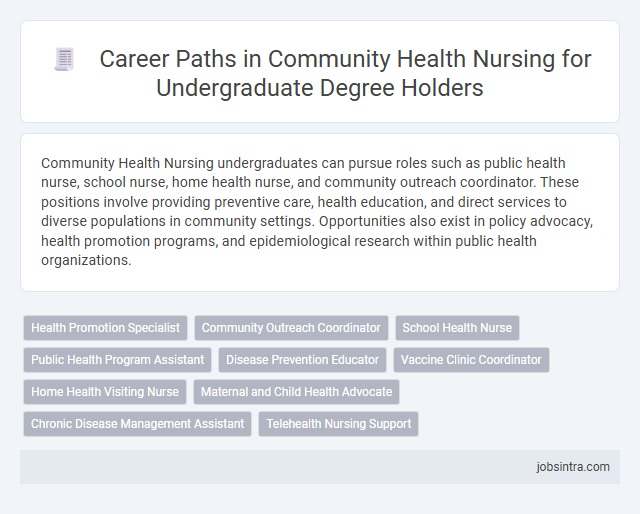 Career Paths in Community Health Nursing for Undergraduate Degree Holders