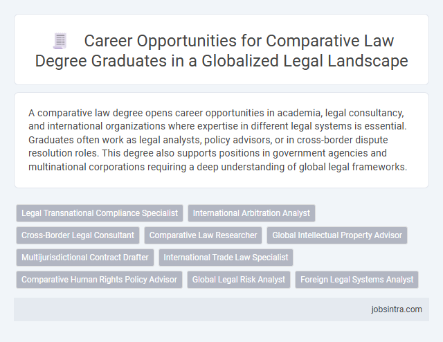 Career Opportunities for Comparative Law Degree Graduates in a Globalized Legal Landscape