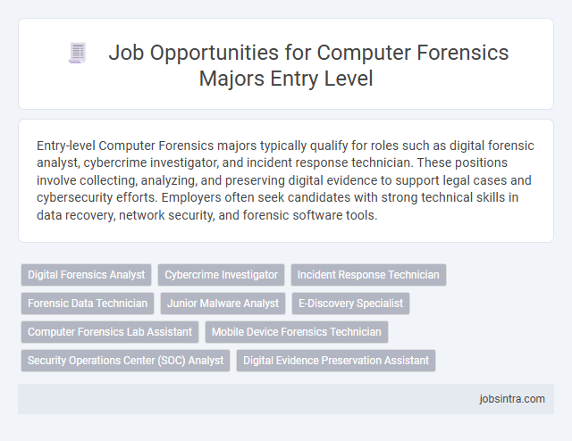Job Opportunities for Computer Forensics Majors Entry Level