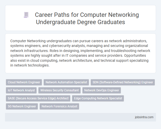 Career Paths for Computer Networking Undergraduate Degree Graduates