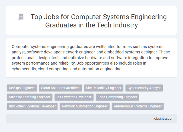 Top Jobs for Computer Systems Engineering Graduates in the Tech Industry