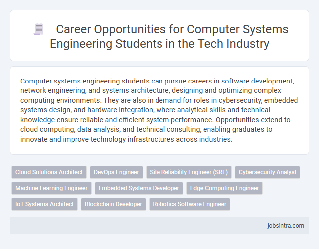 Career Opportunities for Computer Systems Engineering Students in the Tech Industry