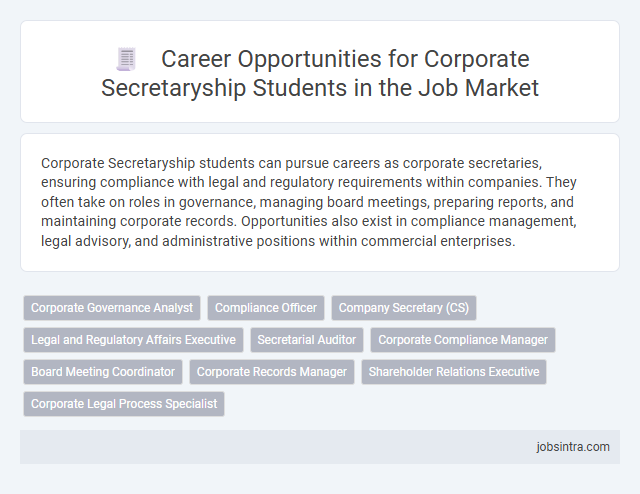 Career Opportunities for Corporate Secretaryship Students in the Job Market