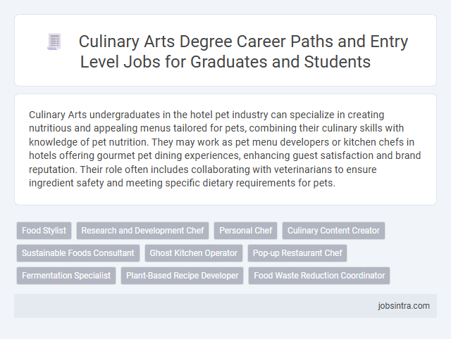 Culinary Arts Degree Career Paths and Entry Level Jobs for Graduates and Students