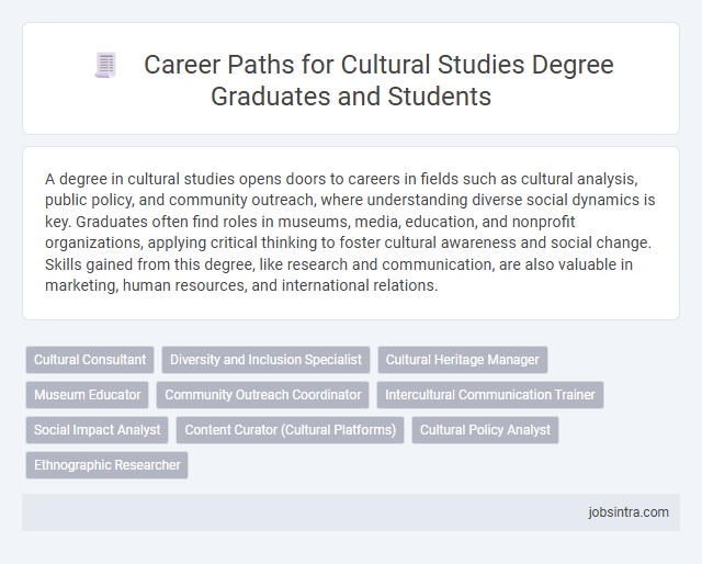Career Paths for Cultural Studies Degree Graduates and Students