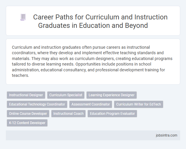 Career Paths for Curriculum and Instruction Graduates in Education and Beyond