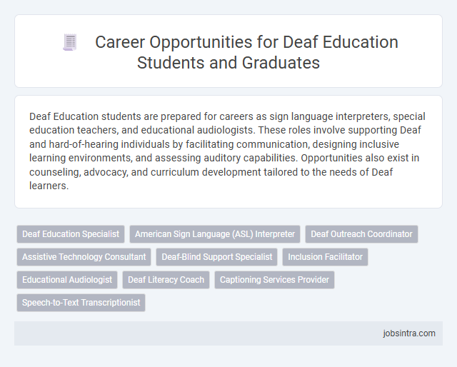 Career Opportunities for Deaf Education Students and Graduates