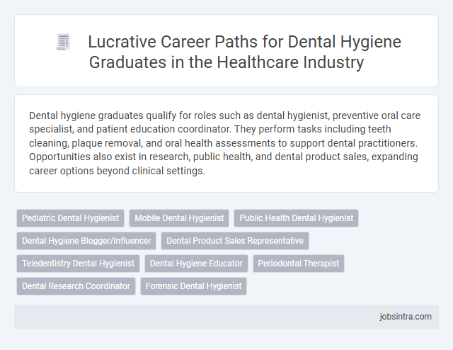 Lucrative Career Paths for Dental Hygiene Graduates in the Healthcare Industry