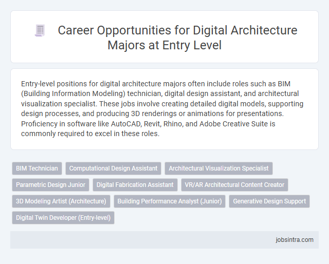 Career Opportunities for Digital Architecture Majors at Entry Level