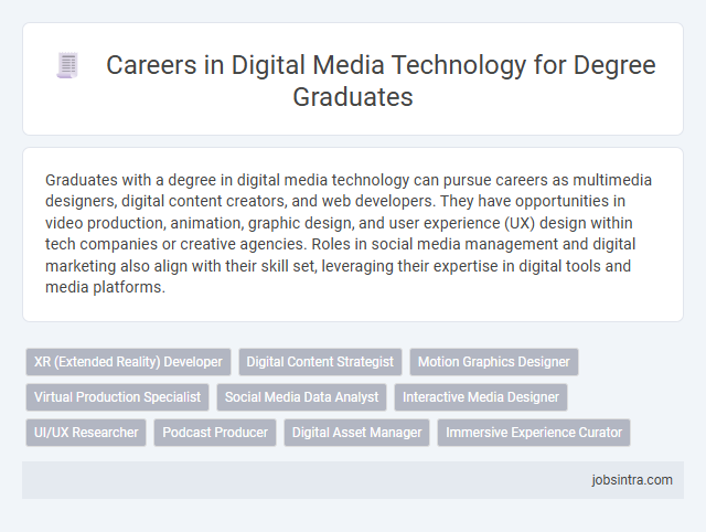 Careers in Digital Media Technology for Degree Graduates
