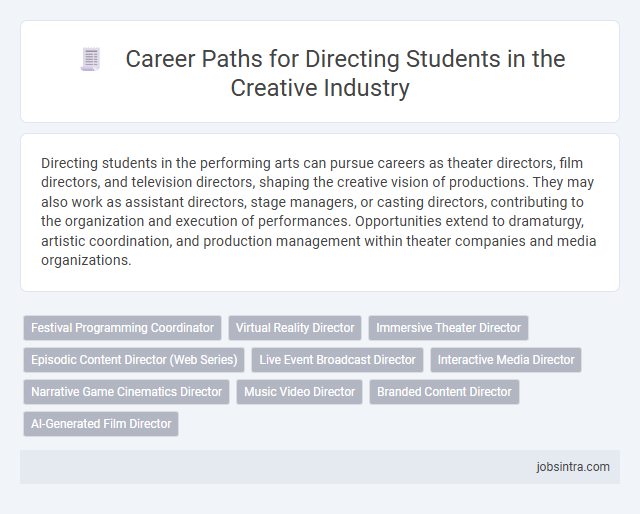 Career Paths for Directing Students in the Creative Industry