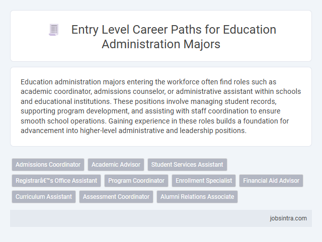 Entry Level Career Paths for Education Administration Majors