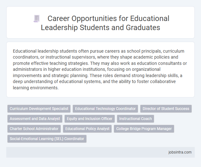 Career Opportunities for Educational Leadership Students and Graduates