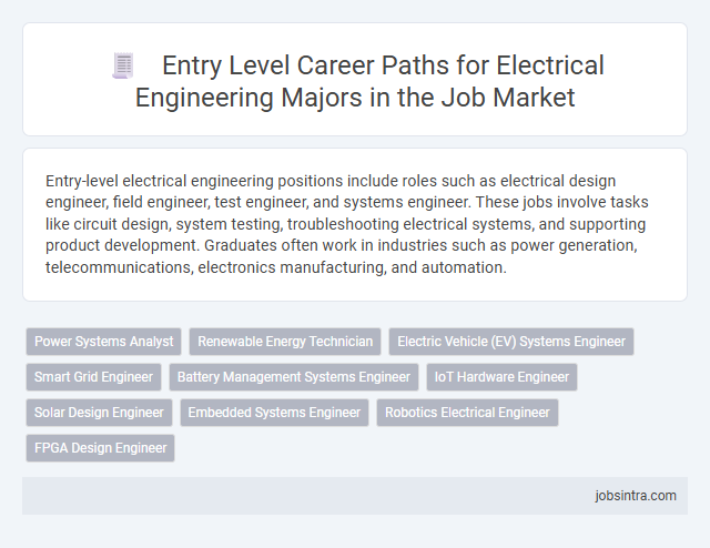 Entry Level Career Paths for Electrical Engineering Majors in the Job Market