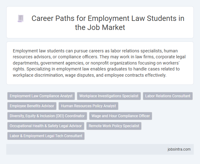 Career Paths for Employment Law Students in the Job Market