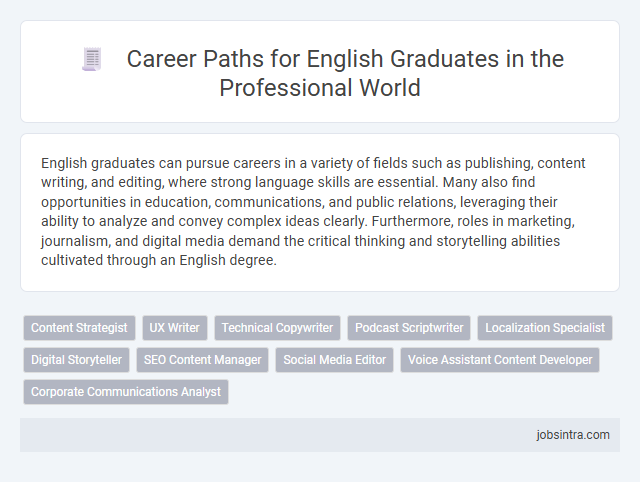 Career Paths for English Graduates in the Professional World