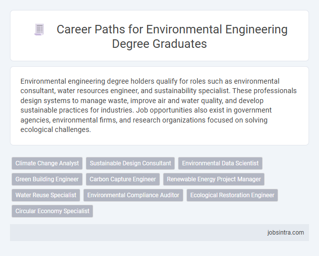 Career Paths for Environmental Engineering Degree Graduates