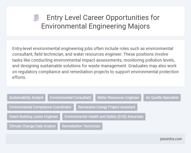 Entry Level Career Opportunities for Environmental Engineering Majors