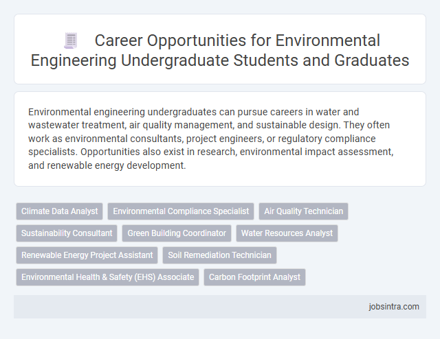 Career Opportunities for Environmental Engineering Undergraduate Students and Graduates