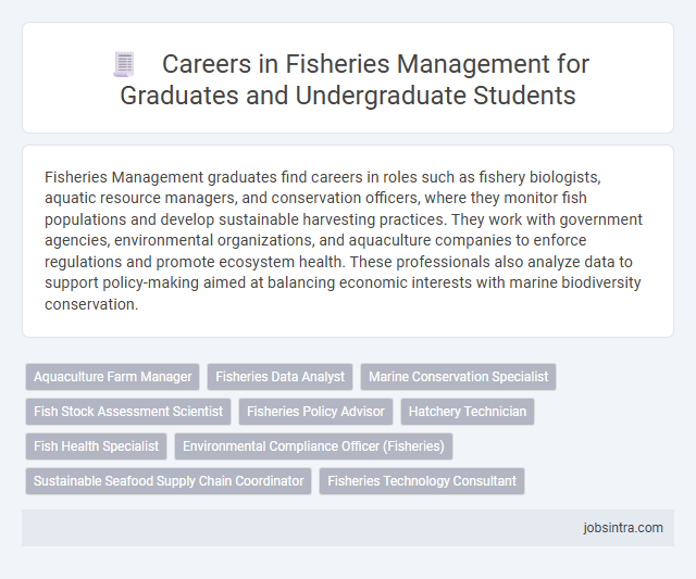Careers in Fisheries Management for Graduates and Undergraduate Students
