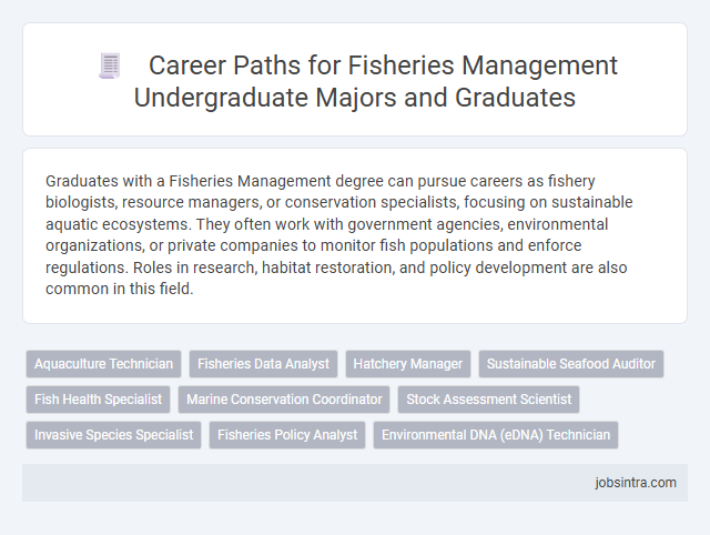 Career Paths for Fisheries Management Undergraduate Majors and Graduates