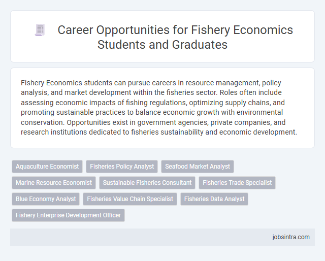 Career Opportunities for Fishery Economics Students and Graduates