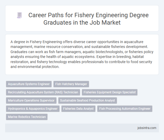 Career Paths for Fishery Engineering Degree Graduates in the Job Market