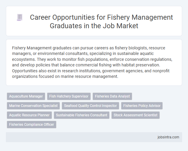 Career Opportunities for Fishery Management Graduates in the Job Market