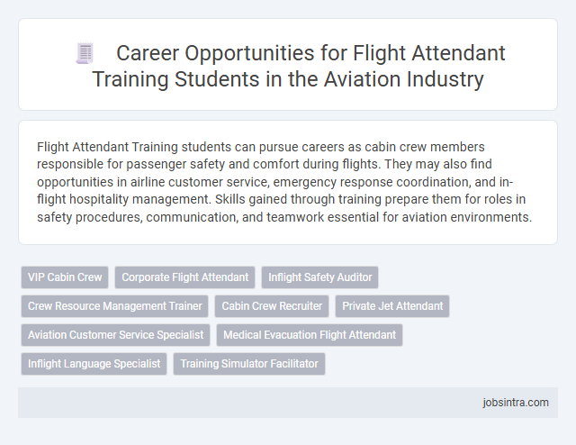 Career Opportunities for Flight Attendant Training Students in the Aviation Industry