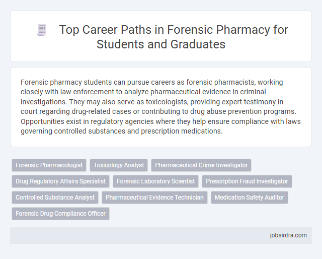 Top Career Paths in Forensic Pharmacy for Students and Graduates
