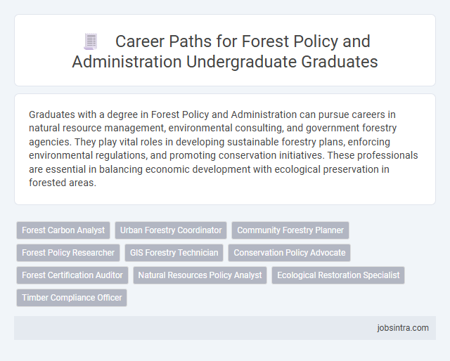 Career Paths for Forest Policy and Administration Undergraduate Graduates
