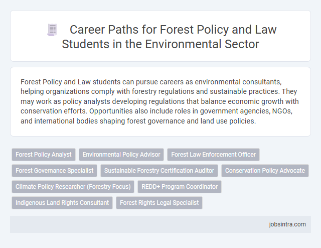 Career Paths for Forest Policy and Law Students in the Environmental Sector
