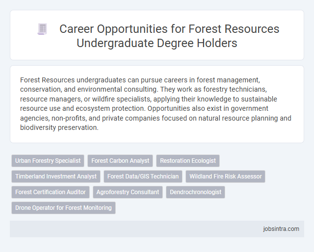 Career Opportunities for Forest Resources Undergraduate Degree Holders