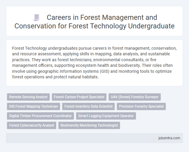 Careers in Forest Management and Conservation for Forest Technology Undergraduate