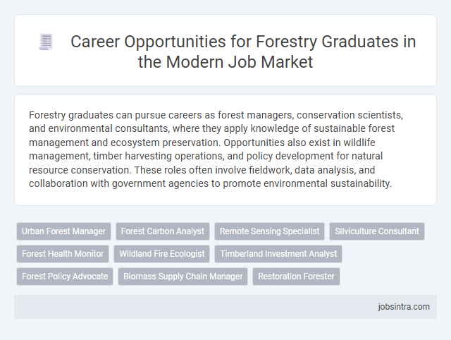 Career Opportunities for Forestry Graduates in the Modern Job Market