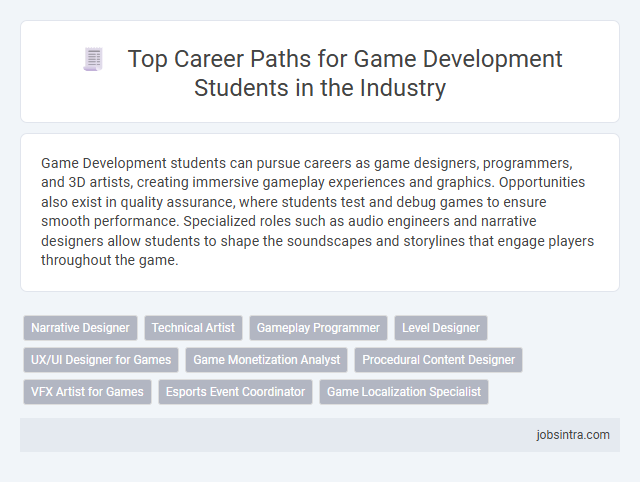 Top Career Paths for Game Development Students in the Industry