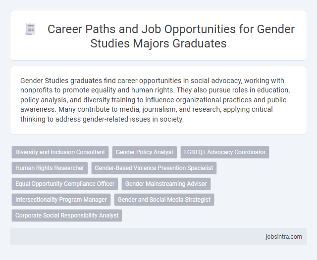 Career Paths and Job Opportunities for Gender Studies Majors Graduates