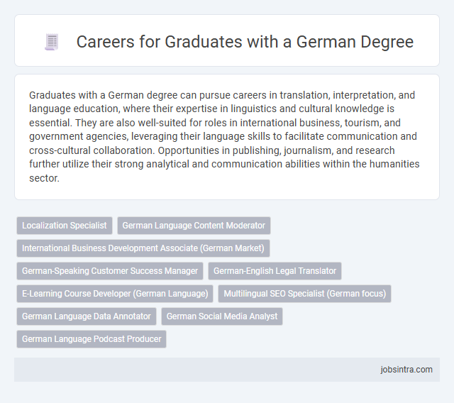 Careers for Graduates with a German Degree