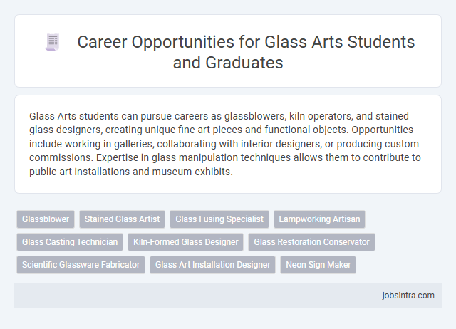 Career Opportunities for Glass Arts Students and Graduates