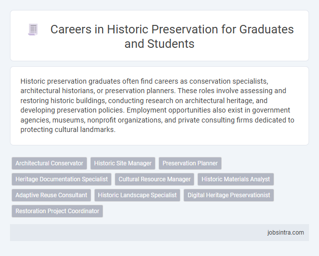 Careers in Historic Preservation for Graduates and Students