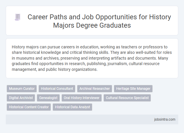 Career Paths and Job Opportunities for History Majors Degree Graduates