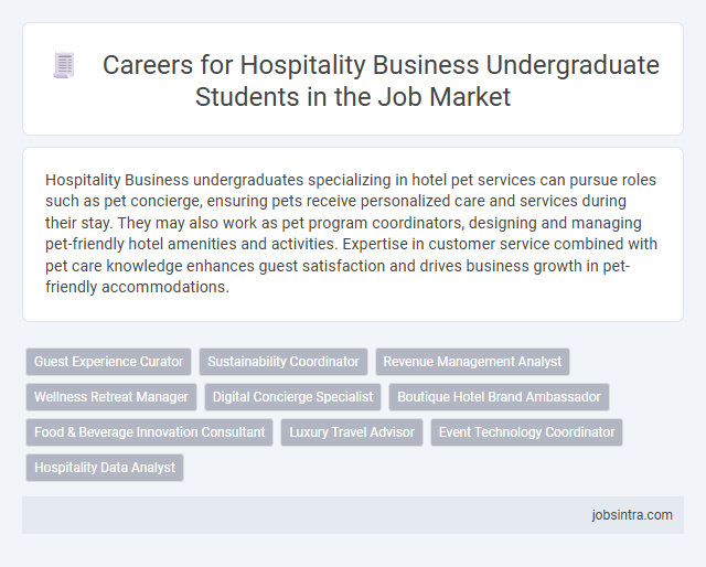 Careers for Hospitality Business Undergraduate Students in the Job Market